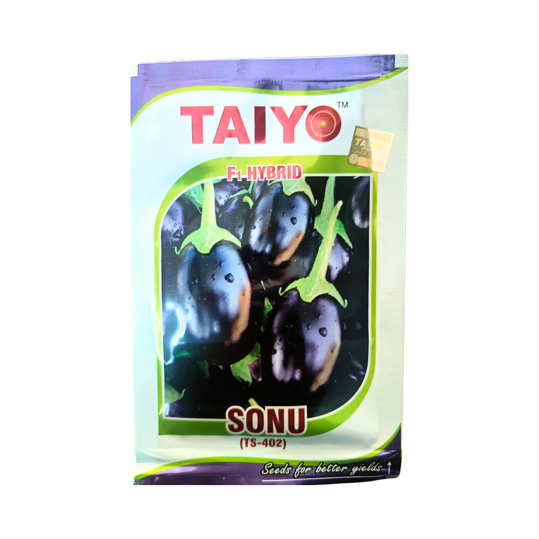 Sonu (TS-402) Brinjal Seeds - Taiyo | F1 Hybrid | Buy Online Now