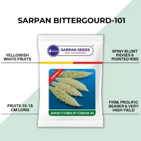 Sarpan - 101 Bittergourd Seeds | F1 Hybrid | Buy Online at Best Price