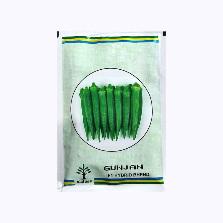 Gunjan Bhindi (Okra) Seeds - Kalash | F1 Hybrid | Buy Online Now