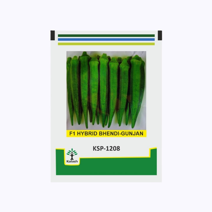 KSP-1208 Gunjan Okra (Bhindi) Seeds- Kalash | F1 Hybrid | Buy Online at Best Price